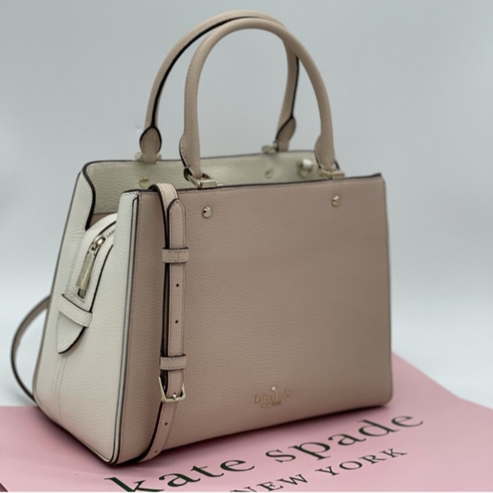 Kate Spade  Leila colorblock Medium triple compartments Satchel Versatile use.
